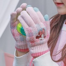 여아 기모 니트장갑 스마트터치장갑 미니마우스장갑 캐릭터니트장갑