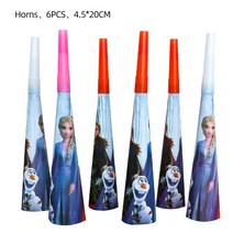 SD카드케이스 메모리 카드 보관 케이스 겨울왕국 2 파티 용품 풍선 일회용 컵 접시 배너 모자 소녀용 생일, 08 horn6pcs