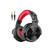 OneOdio Pro 10 오버이어 헤드폰 유선 저음 헤드폰 50mm 드라이버 6.35 3.5mm 잭 DJ 모니터 헤드폰 녹음 스튜디오 모니터링 기타 팟캐스트 휴대폰 PC MP3/4용 레드