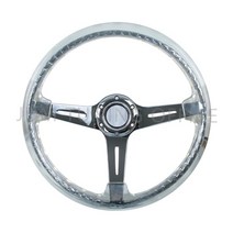 레이실휠 컨트롤러 JDM Racing Volantes Clean Crystal Twister Steering Wheel Chrome Spoke For Accessor, 한개옵션1, 01 Clear