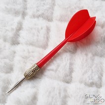 6g 11cm 컬러다트핀 풍선다트, 레드, 풍선 100개입, 1개