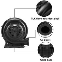낙엽청소 제설 송풍기브러시리스 공기 송풍기 750W 원심 팬 터보 풍선 바운스 하우스 바운시 캐슬 바베, 02 370W