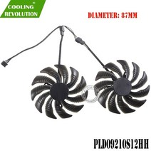쿨러 쿨링 팬 써멀 구리스 패드 87MM T129215SU PLD09210S12HH 기가 바이트 GTX 1050 1060 1070960 RX 470480570580 그래픽 카드