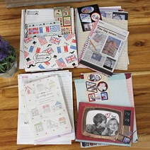 아트박스/컨츄리아이템 감성 스티커& 편지지set 4type - 일본 직수입, 영국신사의 수염