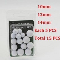 낚시 태클박스 1215pcs 잉어 액세서리 zig rig hair chod ronnie rig 용 거품 보일리 잉어 도구 장비 용 팝업 보일리 181, 믹스-화이트