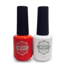 엔리안 국시용 마블젤 네일 레드 화이트, 레드+화이트