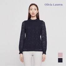 올리비아로렌 페미닌 레이스 스모킹커프스 티셔츠 VOCALWS2121