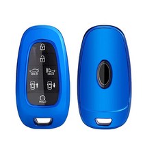 R RUIYA Key Fob 커버 케이스 프로텍터 20202022 현대 투싼 NX4산타 크루즈이오니크 5산타페 TM 소나타 DN8스타리아 넥소 TPU 쉘 홀더 원격 키포브 케이스, Blue