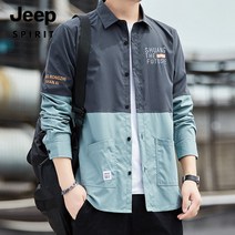 지프 남성 긴팔 셔츠 큰 사이즈 셔츠 트렌디표 오버사이즈 상의 외투-JP82107