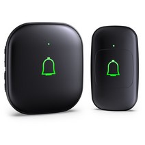 차임벨 무선초인종 도어 차인 챠임 벨 초인종 무선 도어벨 IP66 방수 1000ft 범위 쉬운 설치 115dB 음, 02 black_02 미국 플러그