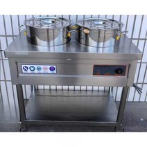 국 보온카 단체 급식 중탕기 이동식 보온카트 탕렌지, 2홀 x 직경 30CM