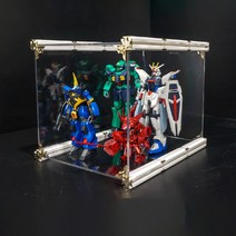 엠블럭스페셜 X1타입 1칸형(앞/뒤덮개포함) 프라모델장식장 건담진열장 건담장식장 피규어케이스 피규어장식장 피규어진열장 넨도로이드진열장 아크릴진열장, 07. X1타입1칸 (프리미엄 검정+골드)