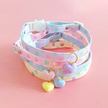 강아지 고양이 애견 하트 가벼운 예쁜 목걸이 인식표, 별 블루