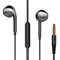 DFMEI 유선 이어폰 oppo 화웨이 vivo 적용 샤오미폰 Type-C 이어폰 중저음운동 헤드셋, 블랙-마이크로+튜닝(팩)