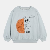 보보쇼즈 키즈 소라게 맨투맨 긴소매 티셔츠 라이트블루 123AC040