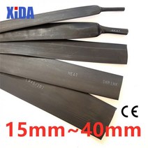 1 미터 2:1 블랙 클리어 20mm 30mm 40mm 열 수축 튜브 와이어 슬리브 랩 키트 판매 DIY 커넥터, 25mm