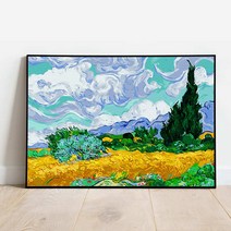 플레이어바웃 명화그리기 삼나무가 있는 밀밭 캔버스페인팅 DIY, 삼나무가 있는 밀밭 (MG029)
