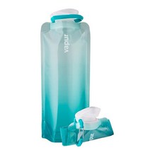Vapur Ele남성t 플렉스블 워터팩 카라비너 포함 1리터 그레이 청록색, 1 Liter 33 Ounces, Malibu Teal