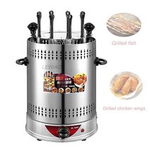 전기 바베큐 케밥 그릴 기계 자동 회전 무연 오븐 rotisserie 로스트 국내 양고기 꼬치 난방 stov, 꼬치 6 개