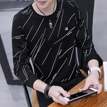 긴팔라운드티셔츠 남성 후드다 롱슬리브티 트렌드 봄가을 계절 개성 이너티셔츠 슬림 가을옷 상의 남자 562762977