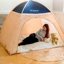 LW 원터치 방한텐트 난방 실내 보온 방풍 단열 침대 거실 텐트