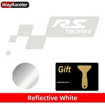 자동차 앞 범퍼 블레이드 스티커 레이싱 RS 트로피 그래픽 바디 비닐 데칼 르노 스포츠 메간 클리오 컵 산, 08 Reflective white