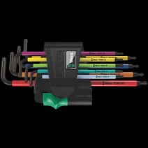WERA 베라 9679 TX BO(024335)조작 방지 별(톡스) 나사용 멀티컬러 1 L렌치 세트 블랙레이저 9PCS 툴메이커