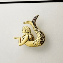 욕실 수납장 거울 화장실 욕실장 수납 북유럽풍 유럽 복고풍 오션 스타일 서랍 처리 아연 합금 가구 옷장, 24 Gold mermaid