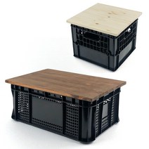 감성캠핑 원목상판 우유박스 운반상자6호 농산물사각상자2호 전용, 운반상자6호 원목상판 (박스미포함)