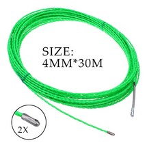 4mm 5/10/15/20/25/30/40/50M 케이블 푸시 풀러 유리 섬유 덕트 Rodder 물고기 테이프 전기 와이어 가이드 장치 보조 도구, [06] 30M, 06 30M