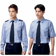 경신 KSK 2302 춘추 작업복 근무복 경비복 경호 스트라이프 줄무늬 셔츠 남방 상의, KSK 2302(반팔), XL(100), XL(100)