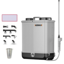KOMAX 충전식 전동 농약분무기 살포기 제초기 압축 방역, 20L 16Ah배터리