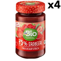 dmBio 디엠바이오 75% 스트로베리 스프레드 잼 250g 4팩 Erdbeere Fruchtaufstrich, 1개