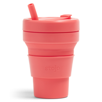 스토조 실리콘 빨대 텀블러 473ml, 코랄