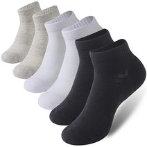 CORFUN5E 여성용 러닝 양말 발목 통기성이 좋고 부드러운 하이킹 사이클링 여행용 white 화이트x6 113694, 블랙x2+화이트x2+그레이x2