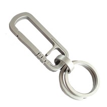 키 링 카라비너 ​​차량을위한 티타늄 합금 키 체인을위한 울트라 경량 키 체인 병 오프너 남성용 키 홀더를위한 퀵 릴리스 EDC 여성 고급 글자 야외 도구, 중간 모델