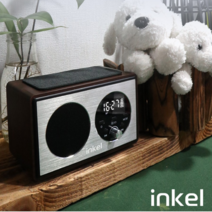 인켈 올인원 오디오 블루투스 FM라디오 USB SD카드 AUX 시계 알람 무선충전-T3, 메이플