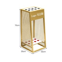 당구큐대 당구 큐 플로어 랙 보관 당구장 공개 고급 디스플레이 상업용, 2. 작은 금색 프레임