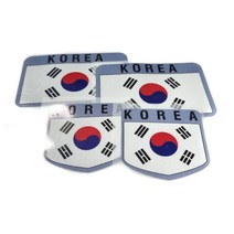 발통마켓 자동차 태극기 반사 스티커 국기 오토바이 랩핑지 엠블럼, 태극기반사(방패)