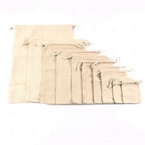 광목 주머니 다용도 면 주머니 린넨 천 파우치 10x12