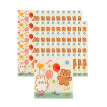 KKOutlet 귀여운 캐릭터 지퍼백 다용도 미니 비닐백 파우치 50매, 풍선프렌즈