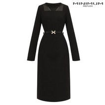 미니멈(MINIMUM) 레이스배색원피스 벨티드원피스 H라인원피스