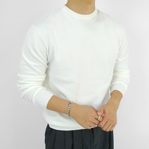 로니제이 남자 가을 겨울 부드러운 비스코스 반폴라 니트