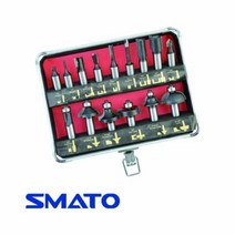 CRT 루터기용 스마토 루터빗트 SM-RB1215 절삭공구 목공공구 비트 15pcs 루터기, 1개