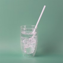 디앙 생분해 일자스트로우 PLA 벌크 7mm x 25cm, 300개입, 1개