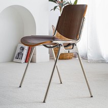 리라 빈티지 디자인 웨이브 아이론 체어 1인 카페 의자, L