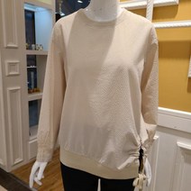 BCBG비씨비지봄신상품봄가을지짐이소재라운드뒷지퍼정장블라우스