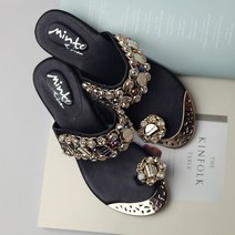 벨라 민토3328-3 보석쪼리웨지샌들 여성 뮬슬리퍼 4cm