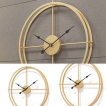 무소음 대형 벽시계 (60CM) (골드) 안방시계 학교시계탑 고급벽시계