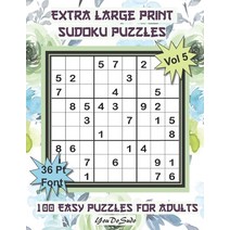 Extra Large Print Sudoku Puzzles: 100 Easy Puzzles for Adults and Seniors: Very Pretty Blue and Gree... Paperback, Independently Published